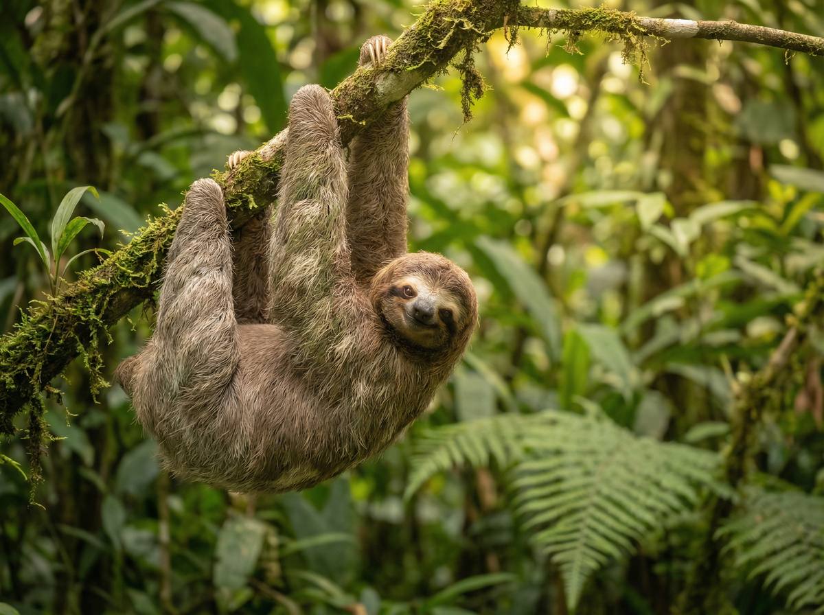 猎奇树懒视频 - 热带雨林树懒慢生活视频演示